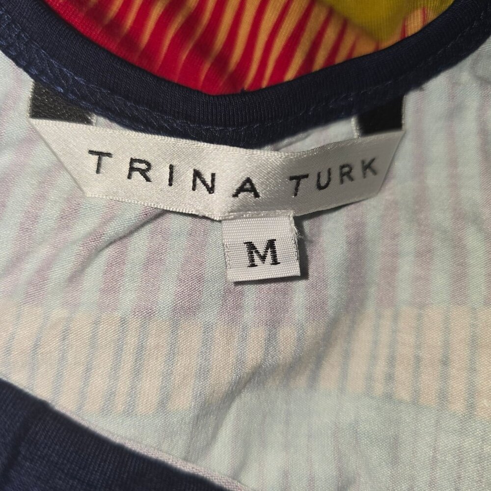 Trina Turk Rainbow Desert Strapless Maxi Dress Sz M - Picture 10 of 11